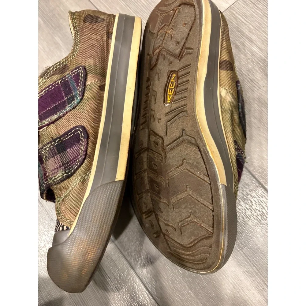 Keen Mixed Print Camo Plaid Striped Canvas Sneakers Shoes 53026-CAMO Womens 6.5